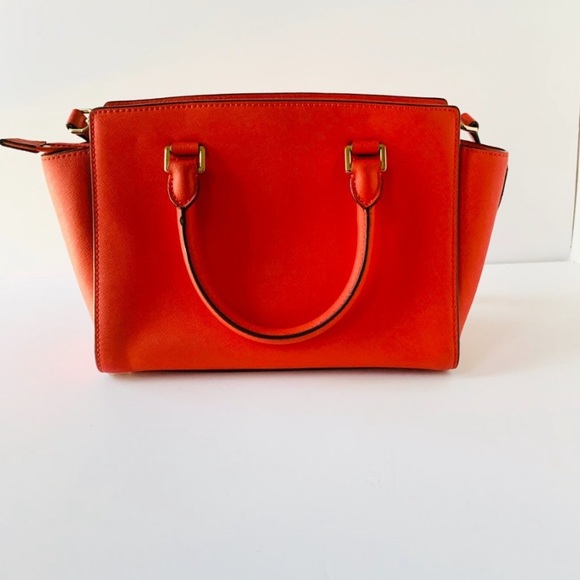 MICHAEL Michael Kors Selma Bright Red Satchel - Picture 7 of 8